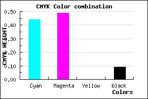 #8377E9 color CMYK mixer