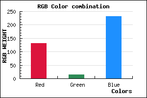 rgb background color #830FE7 mixer