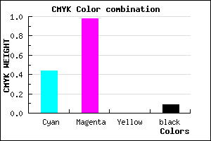 #8304E9 color CMYK mixer