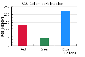 rgb background color #832FDE mixer