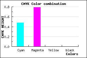 #8336FE color CMYK mixer