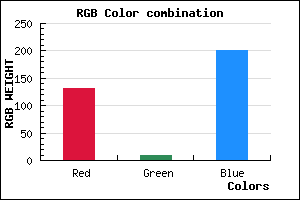 rgb background color #8309C9 mixer