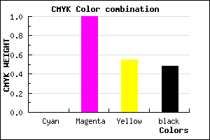 #84003C color CMYK mixer