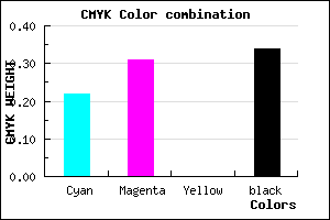 #8475A9 color CMYK mixer