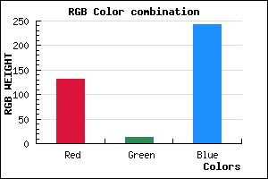 rgb background color #840CF3 mixer