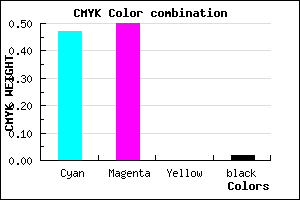 #847EFA color CMYK mixer
