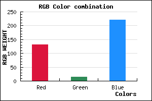 rgb background color #840FDC mixer