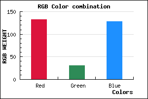 rgb background color #841F80 mixer