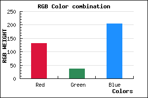 rgb background color #8424CC mixer