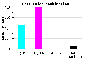#842FF1 color CMYK mixer