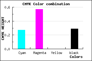 #844EB6 color CMYK mixer