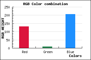 rgb background color #8409CF mixer