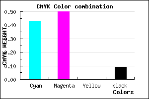 #8574E8 color CMYK mixer