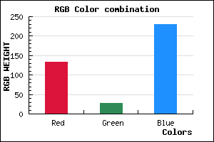 rgb background color #851BE6 mixer