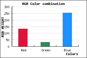rgb background color #8520FF mixer