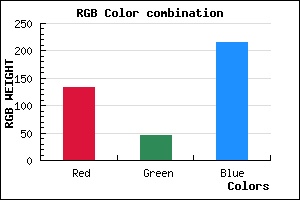 rgb background color #852ED8 mixer