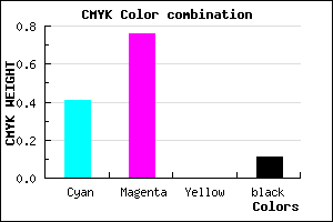 #8537E2 color CMYK mixer