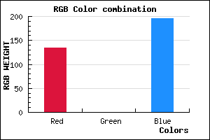 rgb background color #8600C4 mixer