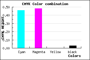 #8682F8 color CMYK mixer