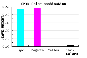 #8683FB color CMYK mixer