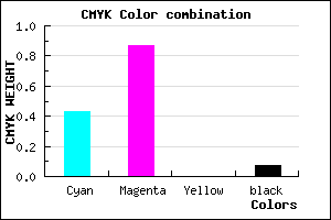 #861FED color CMYK mixer