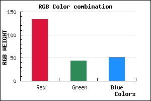rgb background color #862C34 mixer