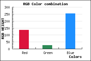 rgb background color #871BFD mixer