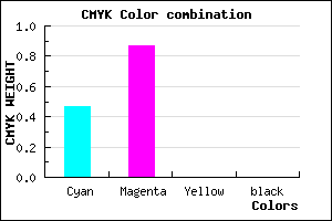#8722FF color CMYK mixer