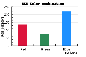 rgb background color #8749DB mixer