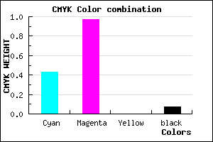 #8708EE color CMYK mixer