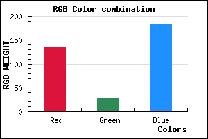 rgb background color #881CB6 mixer