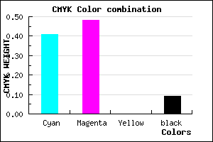 #8979E9 color CMYK mixer