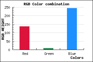 rgb background color #8909F5 mixer