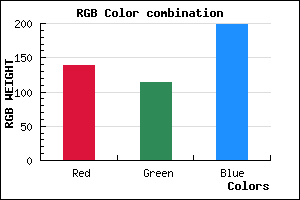 rgb background color #8A72C6 mixer