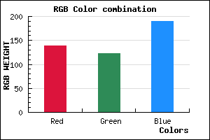 rgb background color #8A7ABE mixer