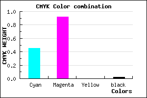 #8A15FA color CMYK mixer