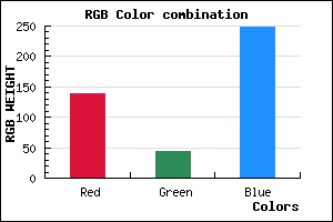 rgb background color #8A2BF8 mixer