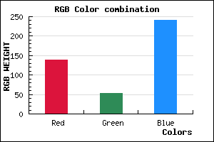rgb background color #8A35F1 mixer