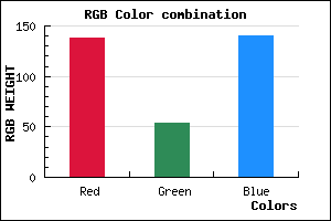 rgb background color #8A368C mixer
