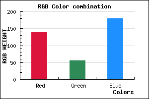 rgb background color #8A37B3 mixer