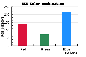 rgb background color #8A49D7 mixer