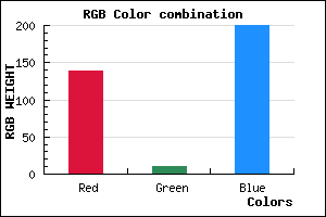 rgb background color #8B0AC8 mixer