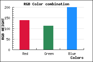 rgb background color #8B70C8 mixer