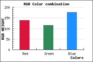 rgb background color #8B73B0 mixer