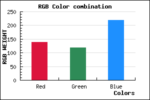 rgb background color #8B77DB mixer