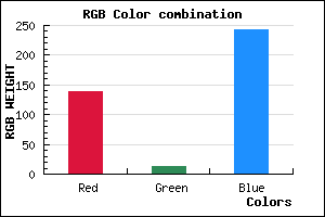 rgb background color #8B0CF3 mixer
