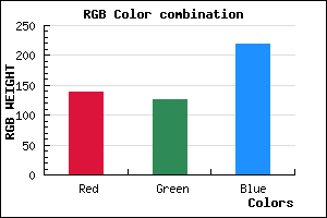 rgb background color #8B7EDB mixer