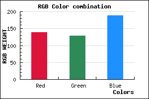 rgb background color #8B80BC mixer