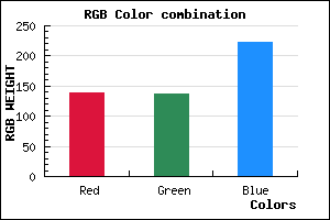 rgb background color #8B88DE mixer