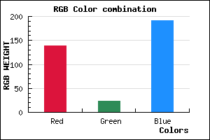 rgb background color #8B17BF mixer